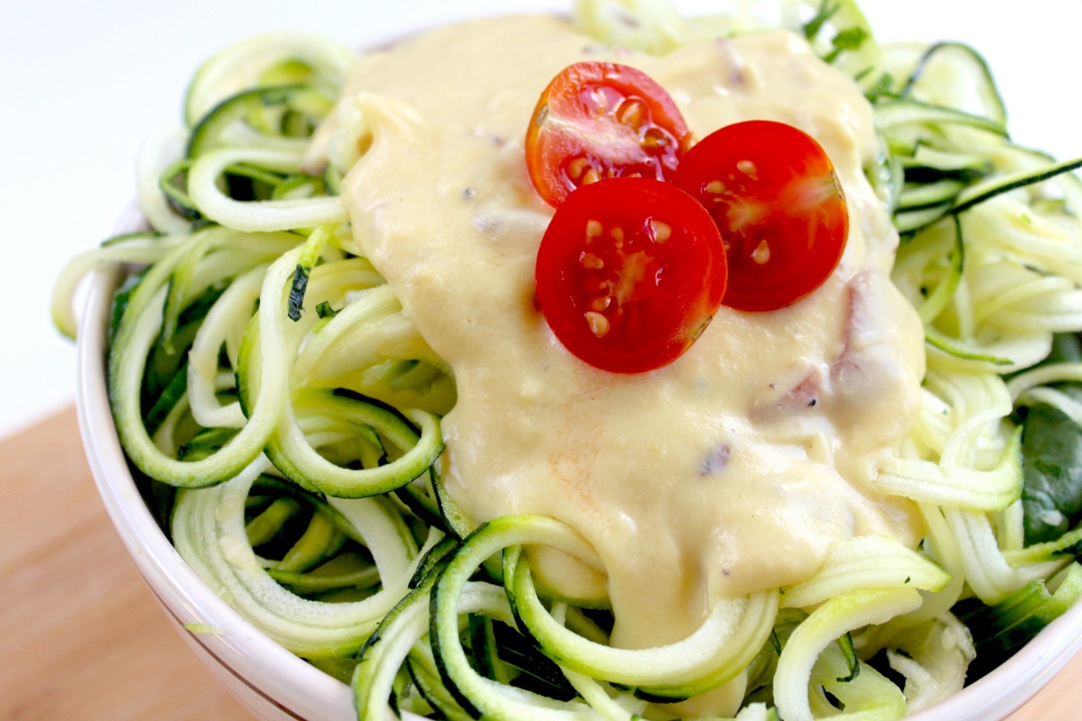 Creamy Vegan Carbonara with Zoodles